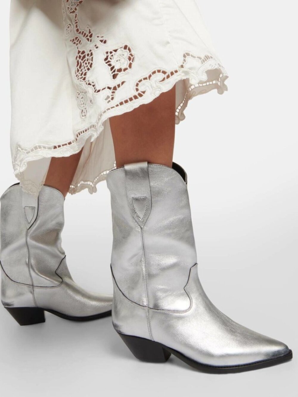 FREE PEOPLE Borderline Western Boot in Gunmetal Size 7-7.5US / 38EU